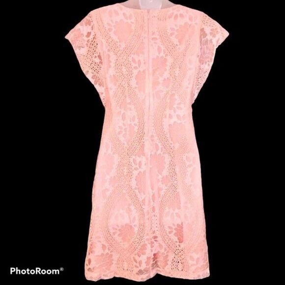 Cato Pink Lace Above Knee Dress Size 4 - Picture 3 of 8